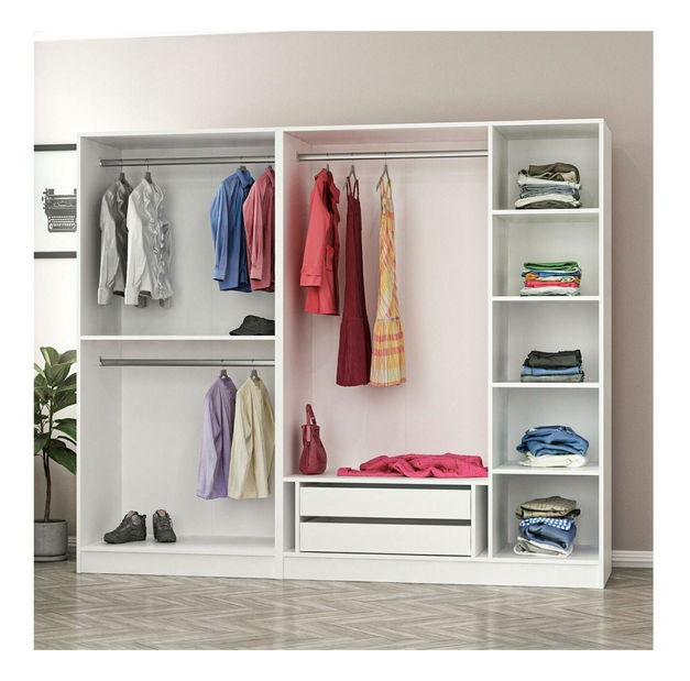 Šatní skříň Kalia 3816 (bílá)