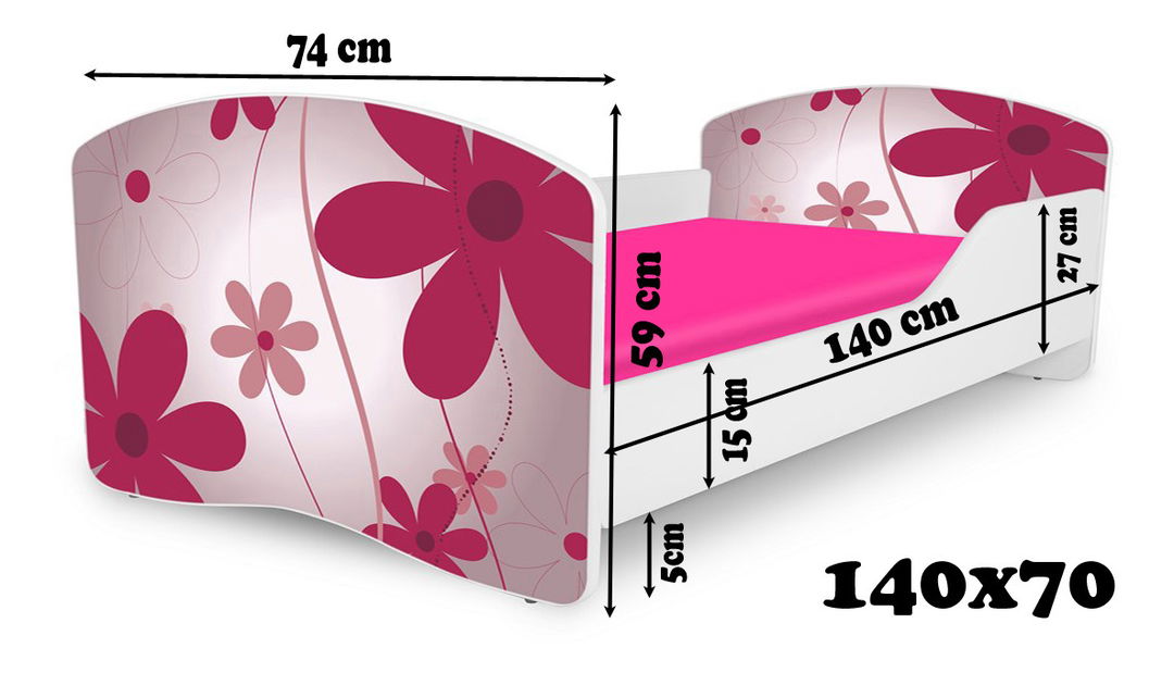 Dětská postel 140x70 cm Lori 10 