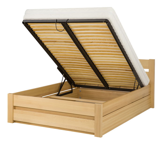 Manželská postel 200 cm LK 190 BOX (s roštem a úl. prostorem)