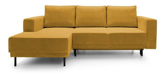 Rohová sedací souprava Rodriguez mini (L) (hořčicová + černá)