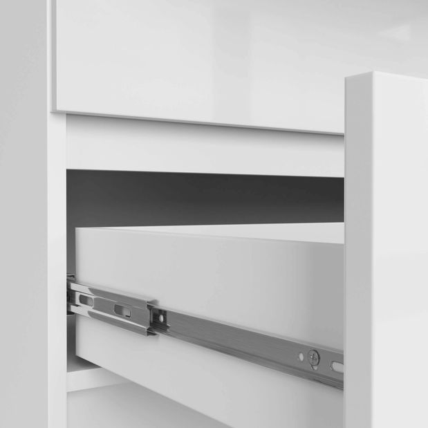 Komoda Kurtinaitis 10SZ (bílá + lesk bílý)