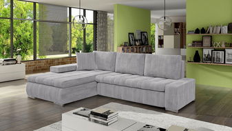 Rohová sedací souprava Hesron (světle šedá)