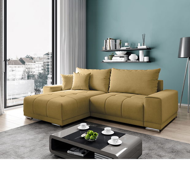 Rohová sedačka Fatinit (hořčičná)