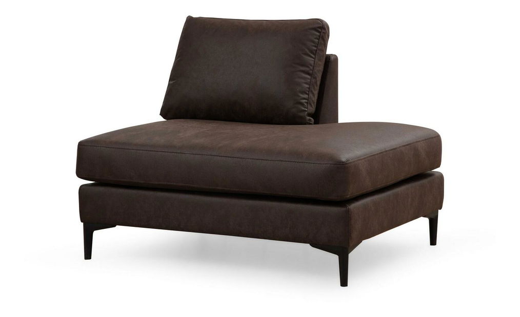 Rohová sedačka U Portobeno 1 (hnědá + černá)