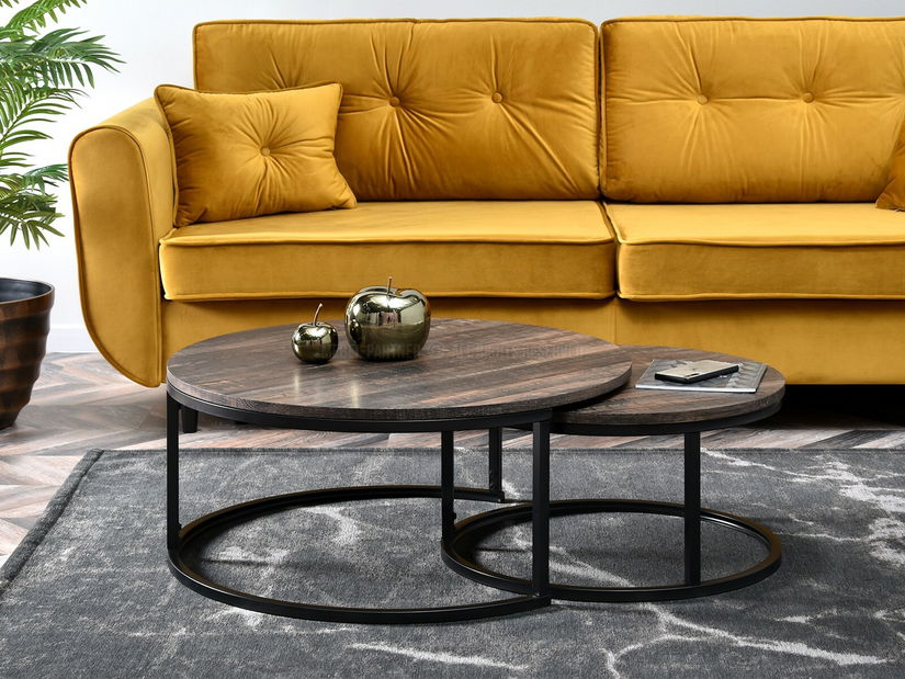 Konferenční stolek Kolja Zest Xl (dub + černá)