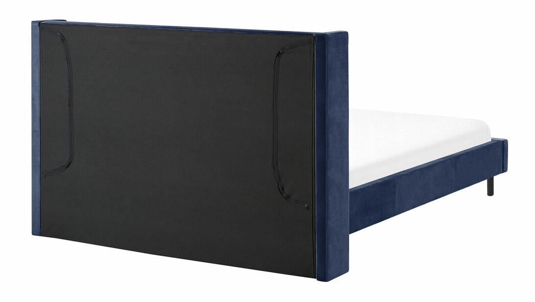 Manželská postel 160 cm Vue (modrá) (s roštem)