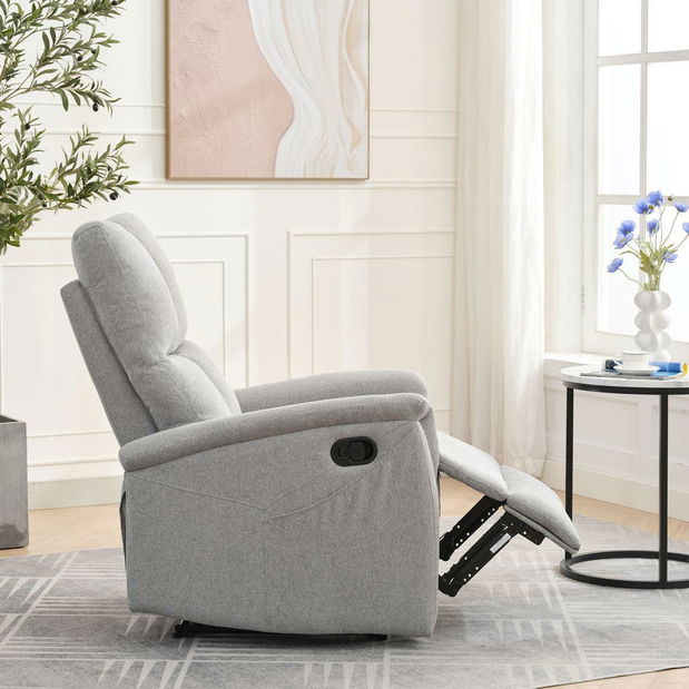 Polohovací křeslo Temor (světle šedá)