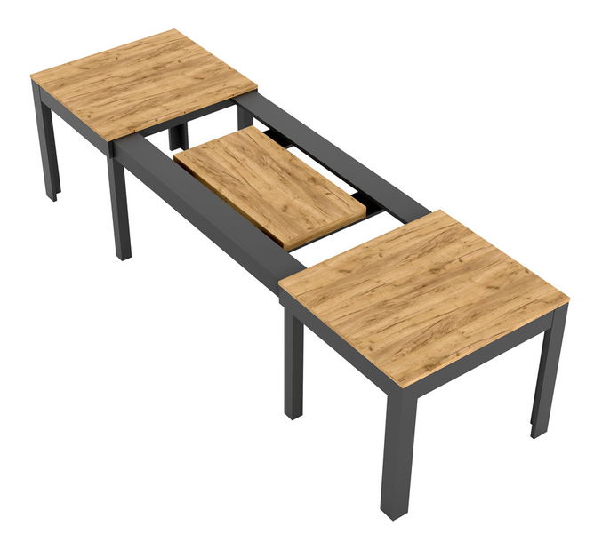 Jídelní stůl Weston (dub + černá) (pro 6-8 osob)