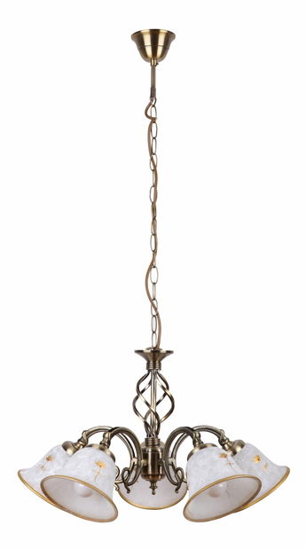 Lustr Art Flower 7175 (bronzová + rýžové kamenné sklo)