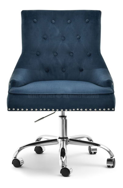 Židle Sonia (šedomodrá + chromová)