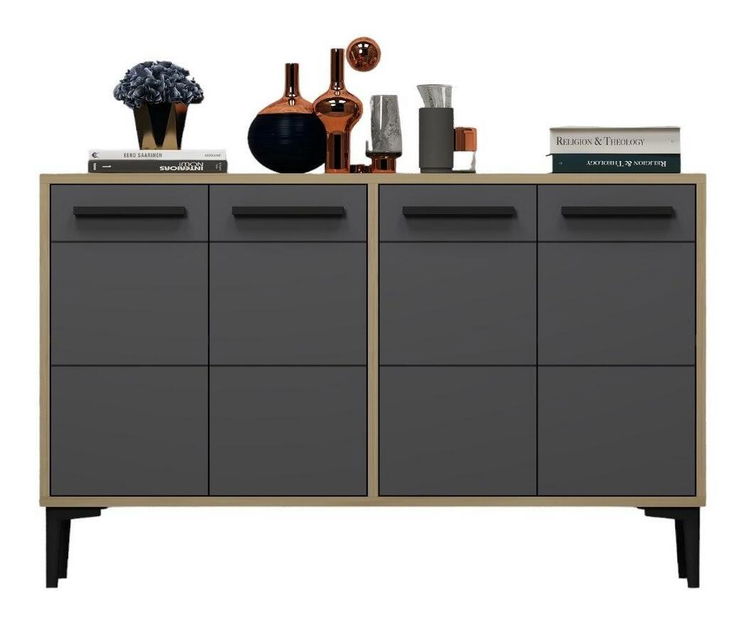 Komoda Daduko (dub safírový + antracit)