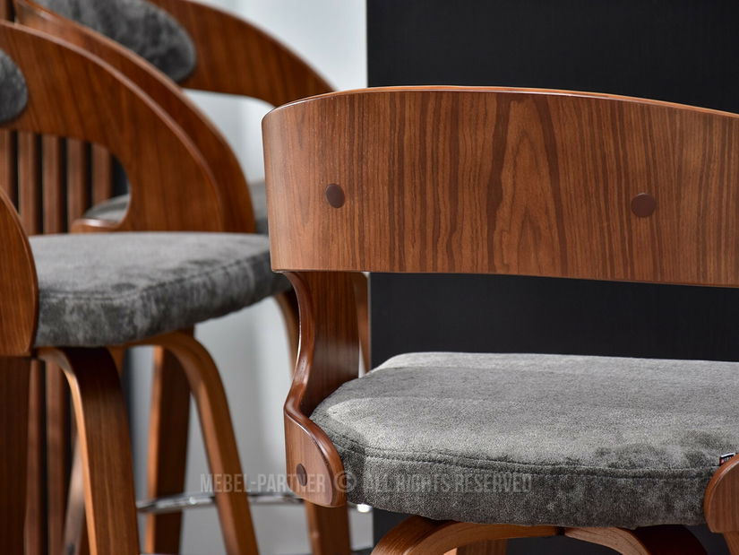 Židle Hook (ořech + chromová)