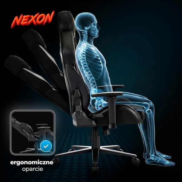 Herní křeslo Nutrida (černá + žlutá)