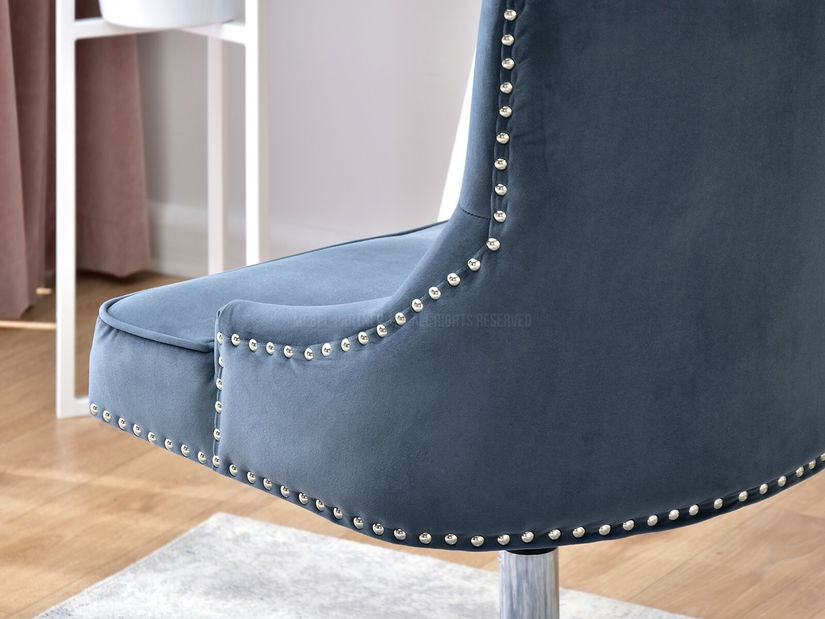 Židle Sonia (šedomodrá + chromová)