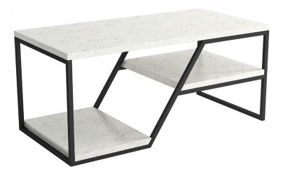 Konferenční stolek Ebro (černá + světlý mramor) *výprodej