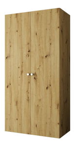 Šatní skříň 100 cm Parna 1 (dub artisan + stříbrná)