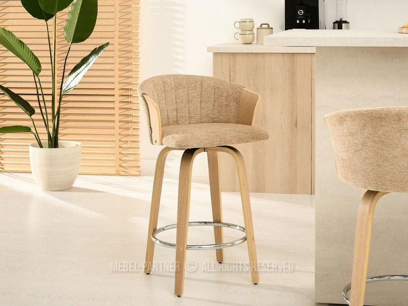 Židle Helm (béžová + dub)