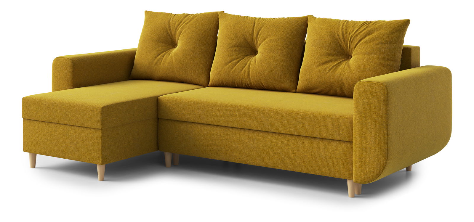  Rohová sedací souprava Eugenie (L) (hořčicová)