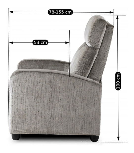 Polohovací křeslo Dominaba (světle šedá)