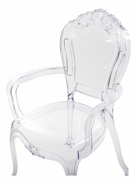 Set 2 ks. jídelních židlí VITTON II (průhledná) *výprodej