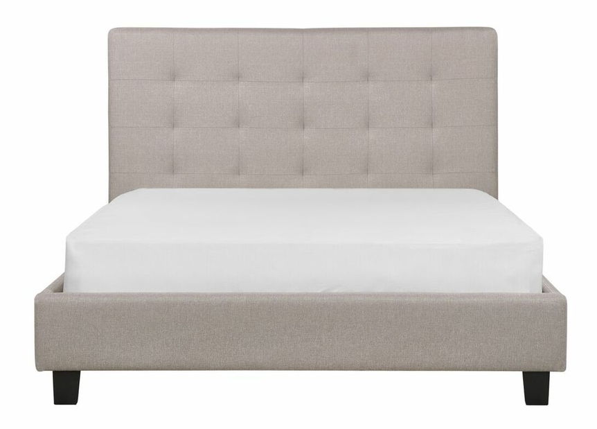 Manželská postel 140 cm ROLLA (s roštem) (světle šedá)