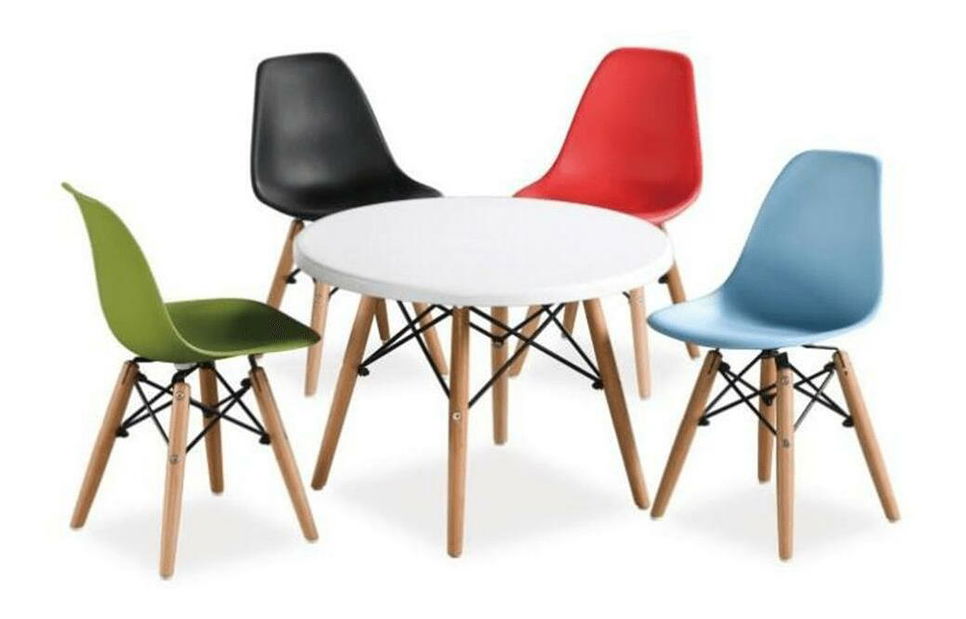 Jídelní stůl Gamin (bílá + buk) (pro 2 osoby)