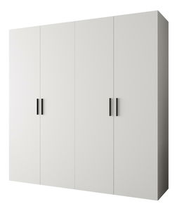 Šatní skříň 200 cm Borry 1 (bílá + černá)