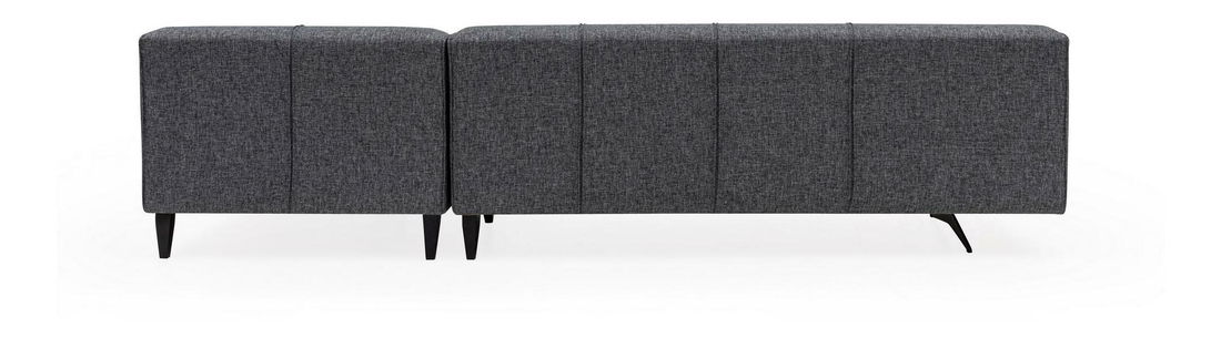 Rohová sedačka Jivagona (P) (šedá + černá)