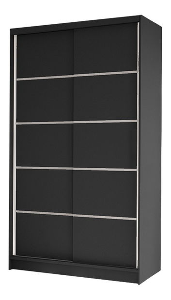 Šatní skříň Master IV (černá + dub artisan)