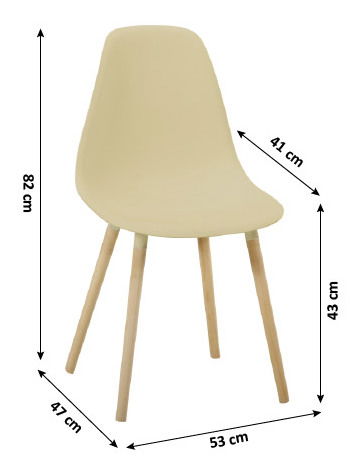 Set 4 ks. jídelních židel Kalis (cappuccino) *výprodej