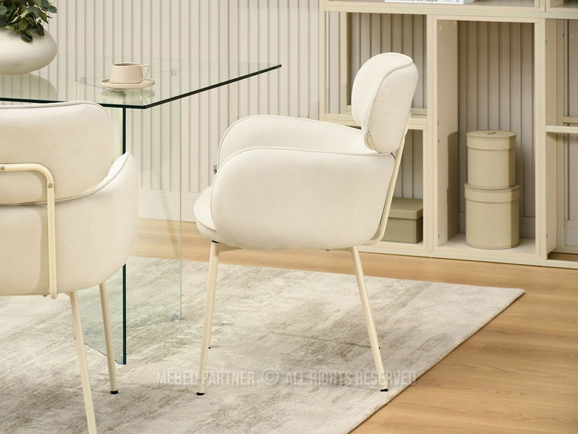 Jídelní židle Aguado (krémová)