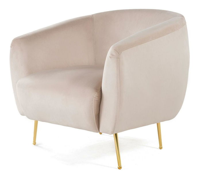 Křeslo Essia (béžová + zlatá)