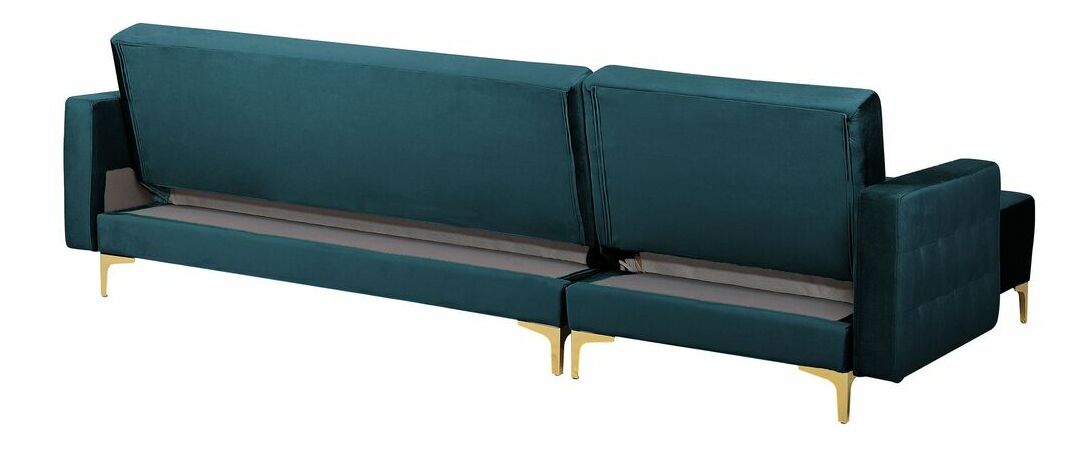 Rohová sedací souprava Aberlady 4 (smaragdová) (L)