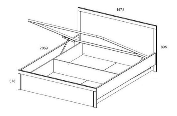 Manželská postel 140 cm Jolene (bílá) (s roštem)