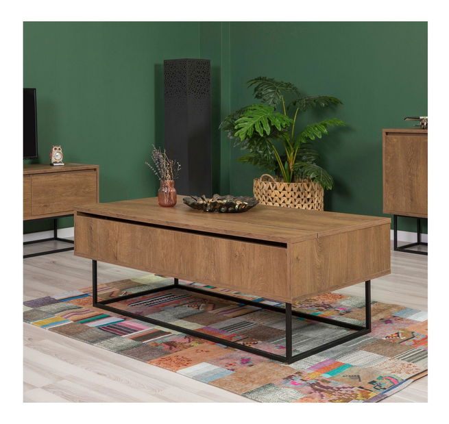 Sada nábytku do obývacího pokoje Laxi 18 (ořech + černá)