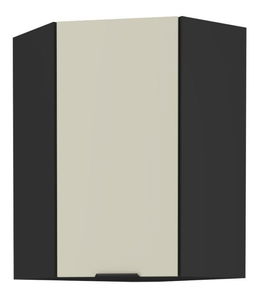 Horní rohová kuchyňská skříňka Arikona 60x60 GN 90 1F (kašmír + černá)