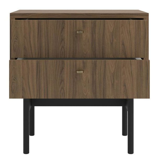 Noční stolek Oscar O3 (ořech + černá)