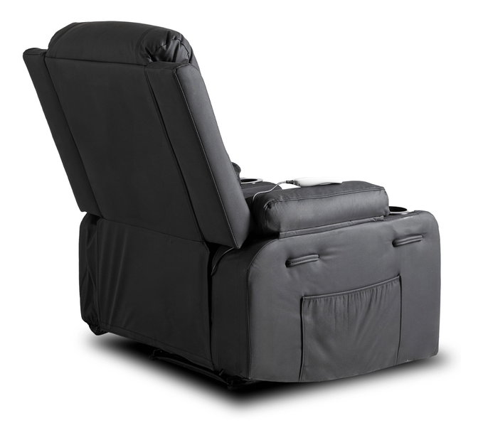  Masážní křeslo Banesto (černá ekokůže)