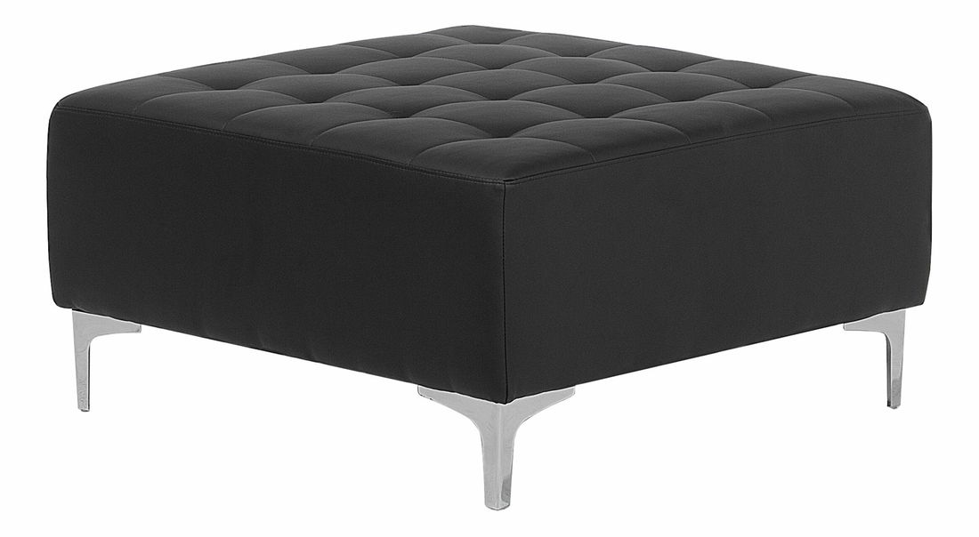 Rohová sedací souprava U Aberlady 1 (černá) (s taburetem) (P)