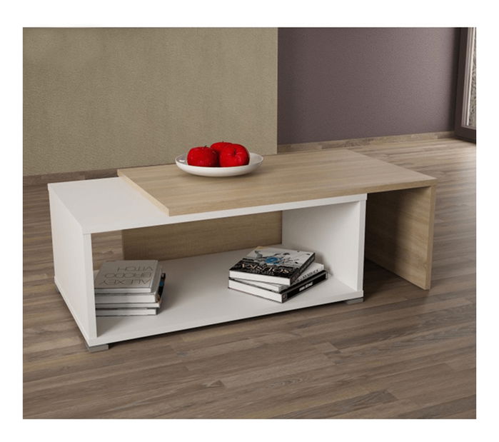 Konferenční stolek Dua (dub sonoma + bílá)