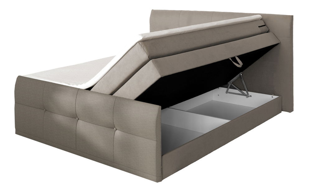 Manželská postel Boxspring 180 cm Palermo (s matracemi a úl. prostorem)