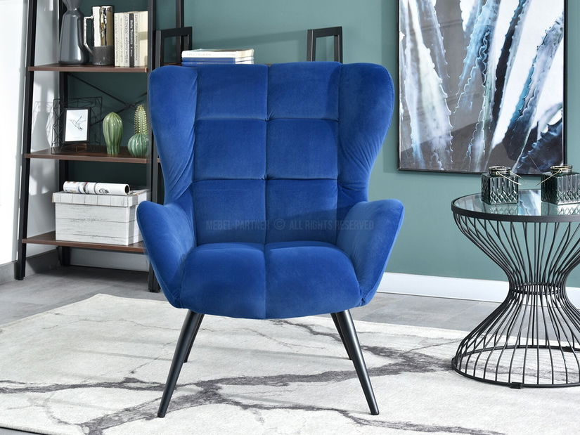 Křeslo Kikino (námořnická + černá)