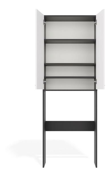 Skříňka nad pračku Perdieron 2 (antracit + bílá)