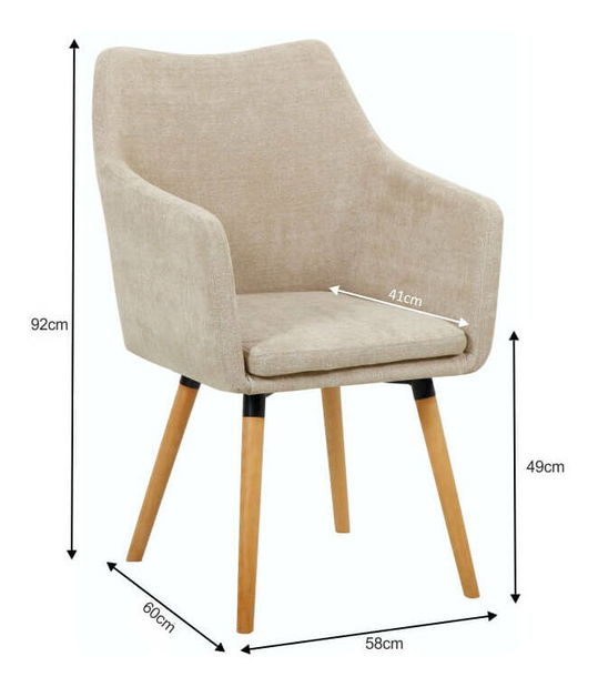 Jídelní židle Dabir (béžová)