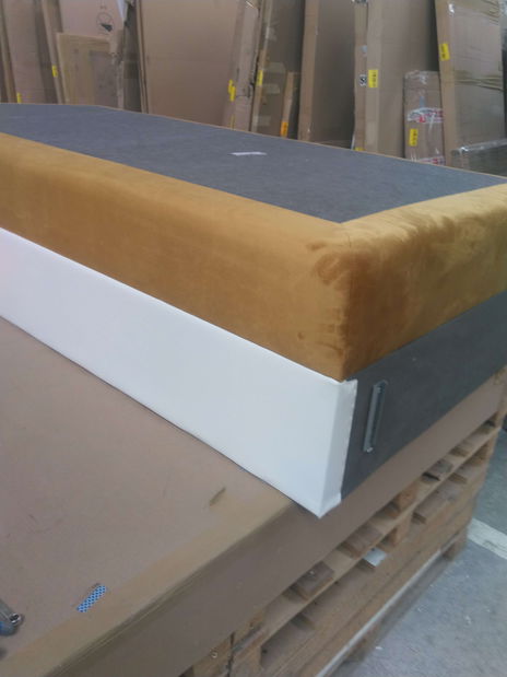 Kontinentální postel Junior Gerdise 1 (bílá + hořčicová) *bazar