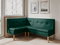 Rohová lavice Paryd 130x170 (tmavě zelená)