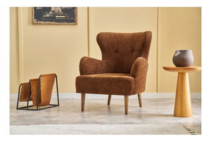 Křeslo ušák Kaveh 2 (měděná + dřevo)