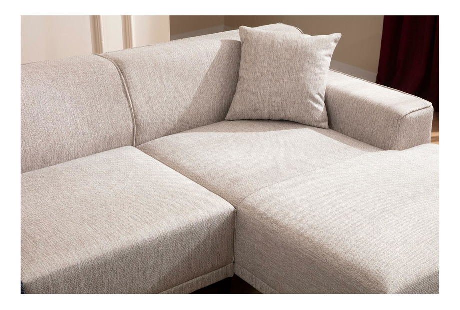 Rohová sedačka Petrafonzo (P) (bílá + černá)