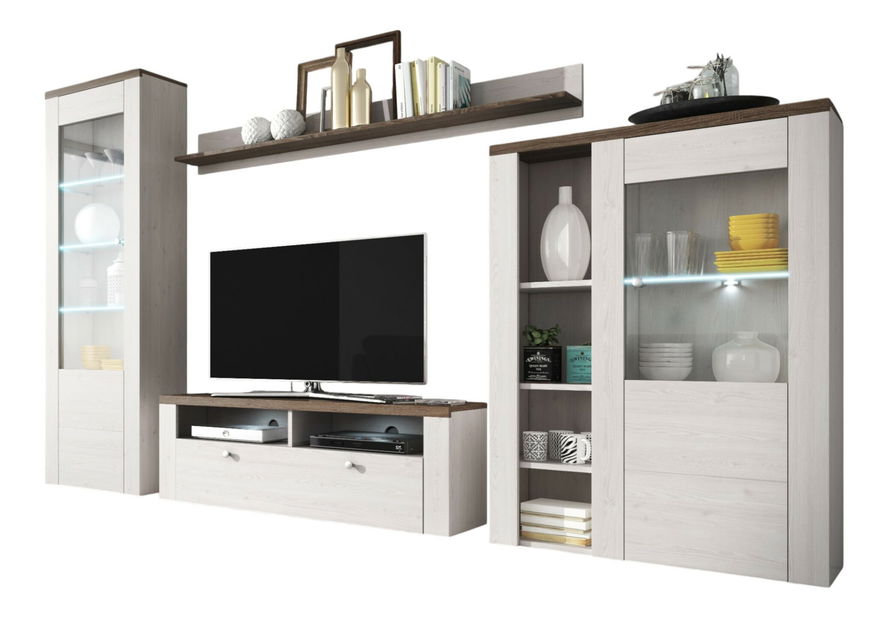 Obývací stěna Larita Typ 10 (sibiu larche + dub sonoma truflový)