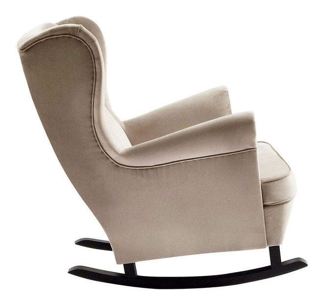 Houpací křeslo ušák Trasmitirle (béžová + černá)